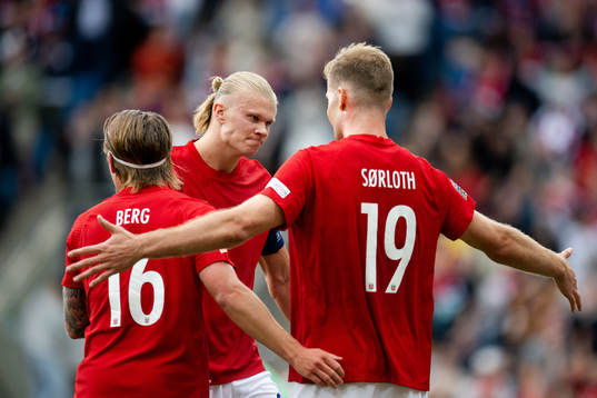 Patrick Berg , Erling Braut Haaland and Alexander Sørloth