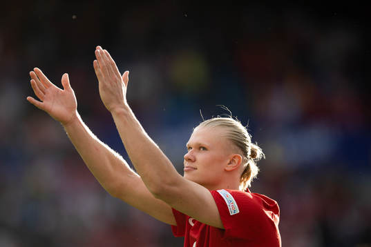 Erling Braut Haaland of Norway celebrates