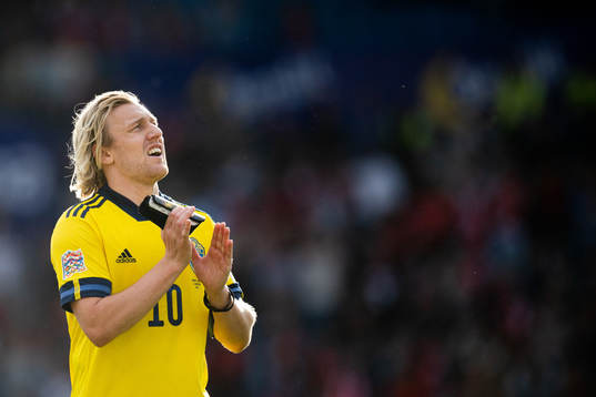 Emil Forsberg of Sweden looks dejected