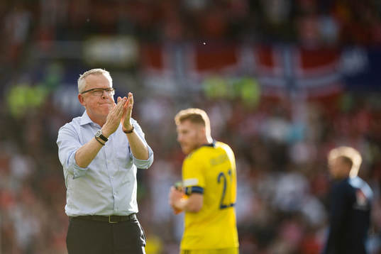 Head coach Janne Andersson  of Sweden