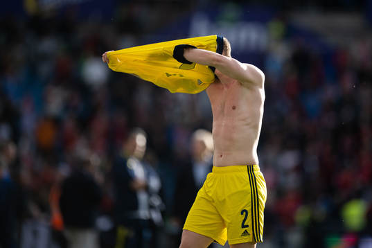 Emil Krafth of Sweden looks dejected