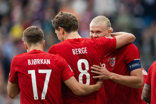 Erling Braut Haaland of Norway celebrates