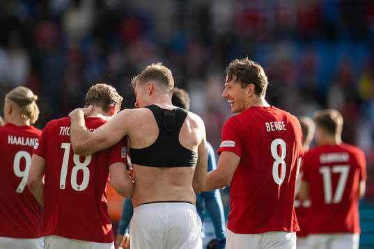 Kristian Thorstvedt , Alexander Sørloth and Sander Berge
