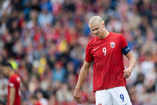 Erling Braut Haaland of Norway looks dejected