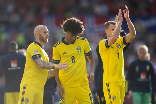 Magnus Eriksson , Jens Cajuste and Viktor Claesson of