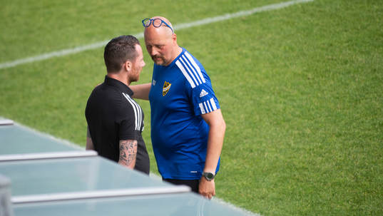 IFK Hässleholms tränarduo Johan Persson och Anders Swahn