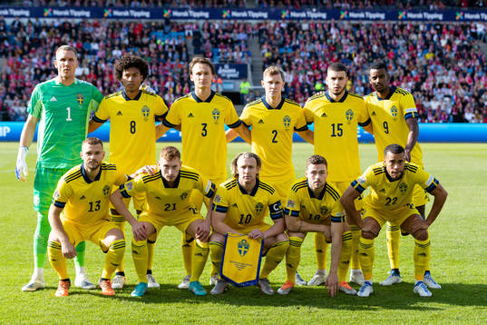 The starting eleven of Sweden