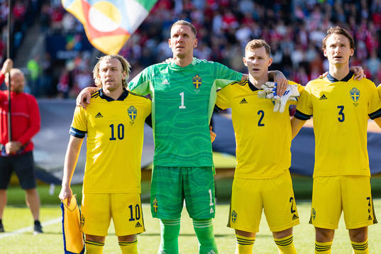 Emil Forsberg, goalkeeper Robin Olsen , Emil Krafth and