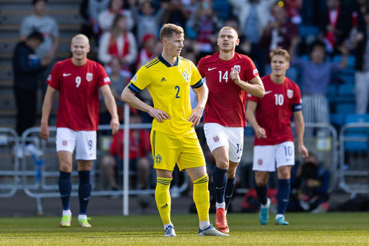 Emil Krafth of Sweden looks dejected