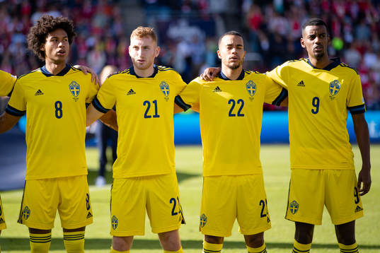 Jens Cajuste, Dejan Kulusevski, Robin Quaison and Alexander