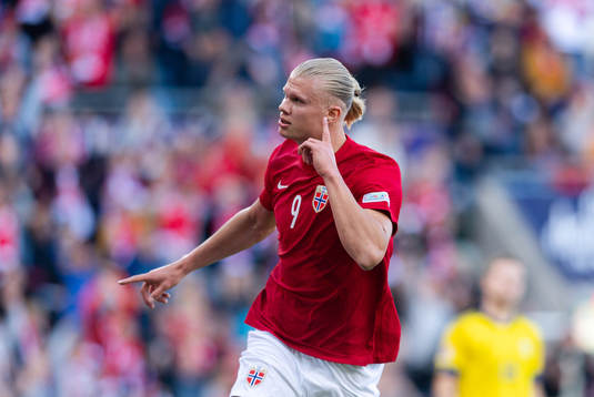 Erling Braut Haaland of Norway celebrates the 1-0 goal