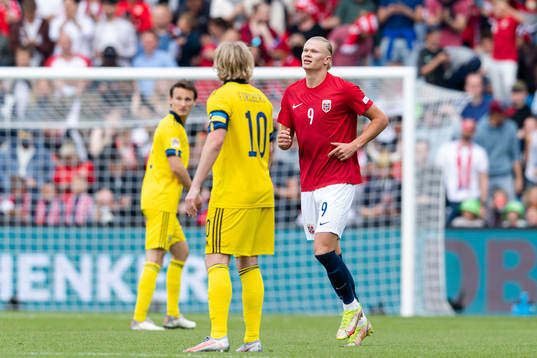Erling Braut Haaland of Norway celebrates the 2-0 goal