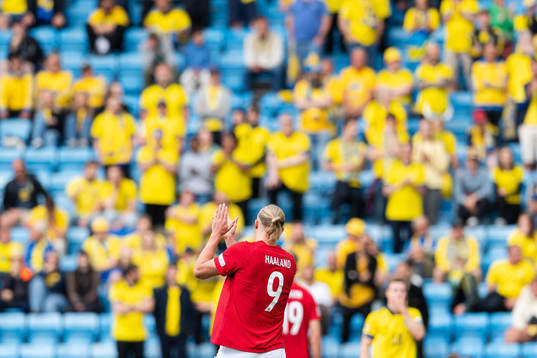 Erling Braut Haaland of Norway celebrates