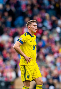 Viktor Gyökeres of Sweden looks dejected