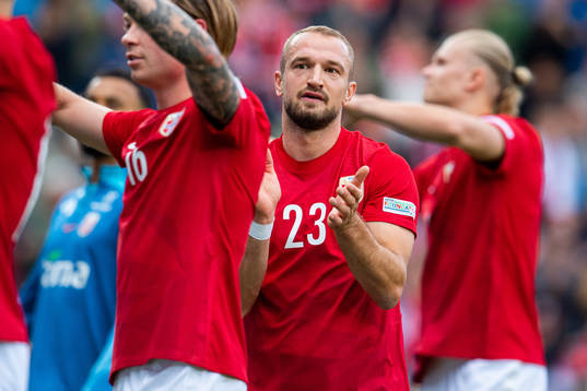 Veton Berisha of Norway celebrates
