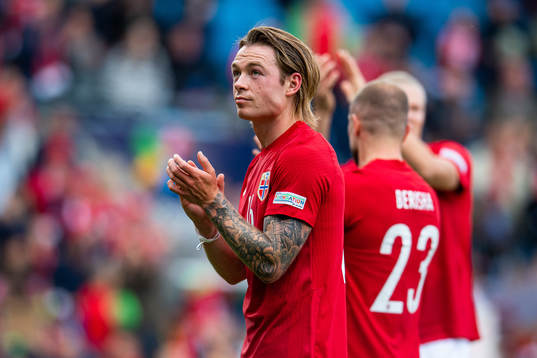 Patrick Berg of Norway celebrates