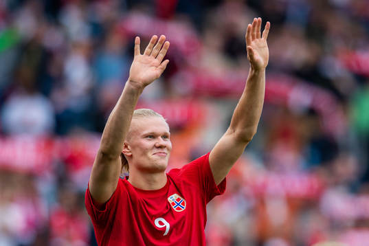Erling Braut Haaland of Norway celebrates