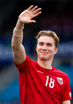 Kristian Thorstvedt of Norway celebrates