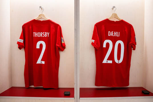 The kits of Morten Thorsby and Mats Møller Dæhli of