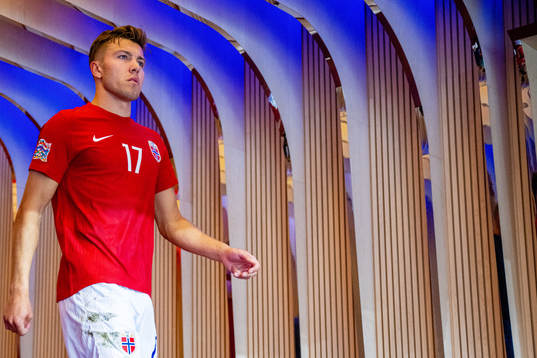 Fredrik Andre Bjørkan of Norway at half-time