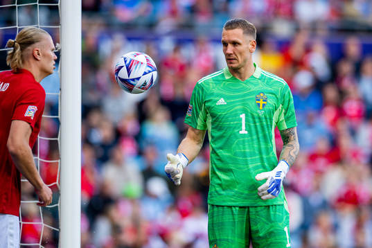 Goalkeeper Robin Olsen of Sweden