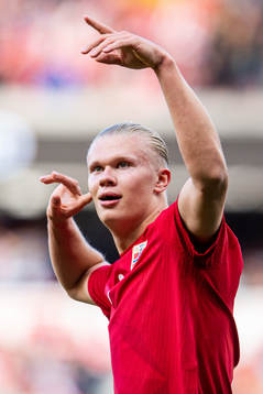 Erling Braut Haaland of Norway celebrates