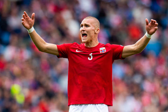 Leo Skiri Østigård of Norway celebrates
