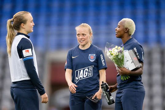 Eskilstuna Uniteds Mia Jalkerud och Ngozi Sonia