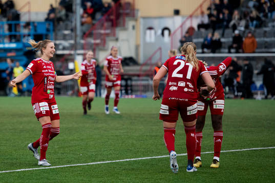 Piteås Hanna Andersson och Hlin Eiriksdottir jublar
