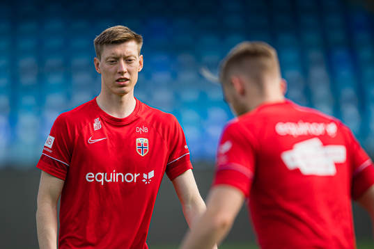 Ole Martin Lekven Kolskogen of Norway warms up