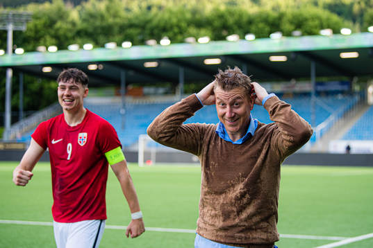 Jørgen Strand Larsen of Norway and Leif Gunnar Smerud,