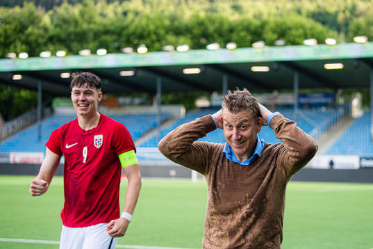 Jørgen Strand Larsen of Norway and Leif Gunnar Smerud,