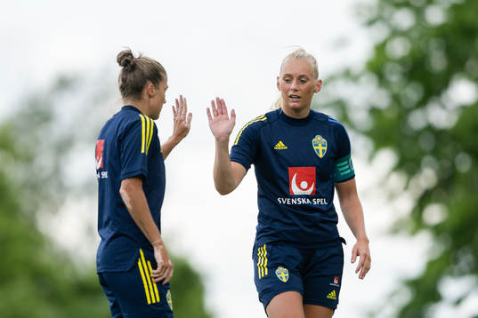 Filippa Angeldahl and Stina Blackstenius