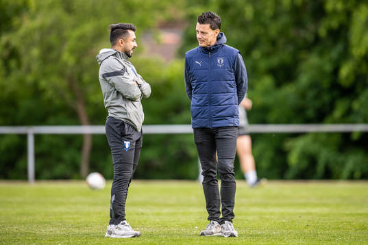 Malmö FFs assisterande tränare Maxim Khalil och tränare