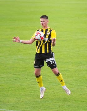 IFK Hässleholms Victor Ahlgren i matchen i DM mellan IFK