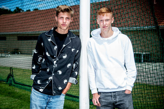 Lukas Björklund och Hugo Larsson på Sandskogens