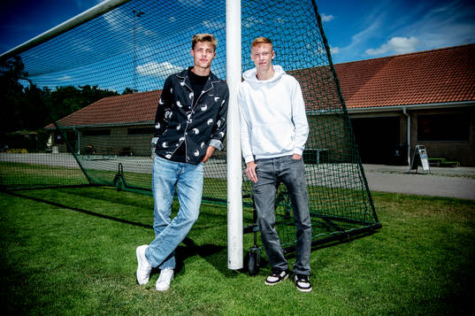 Lukas Björklund och Hugo Larsson på Sandskogens