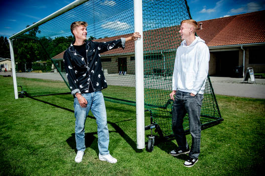 Lukas Björklund och Hugo Larsson på Sandskogens