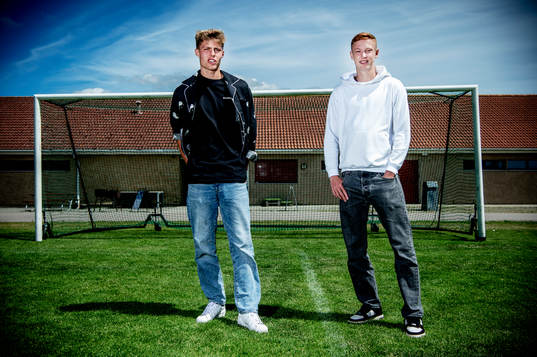 Lukas Björklund och Hugo Larsson på Sandskogens