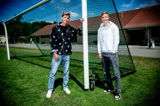 Lukas Björklund och Hugo Larsson på Sandskogens