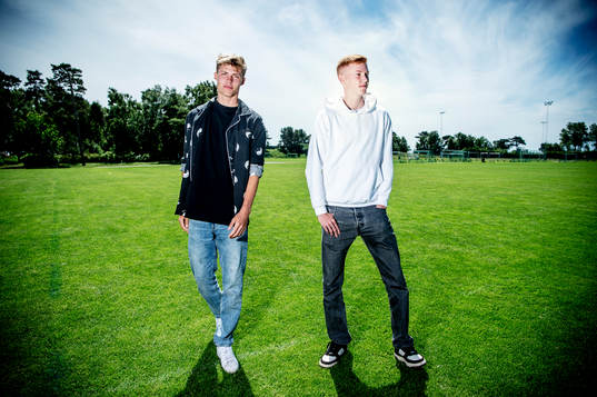 Lukas Björklund och Hugo Larsson på Sandskogens
