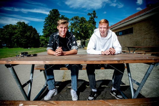 Lukas Björklund och Hugo Larsson på Sandskogens