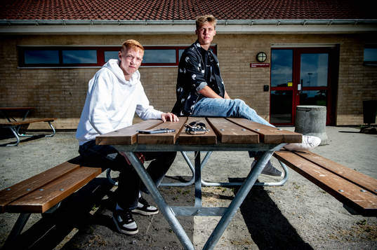 Hugo Larsson och Lukas Björklund på Sandskogens