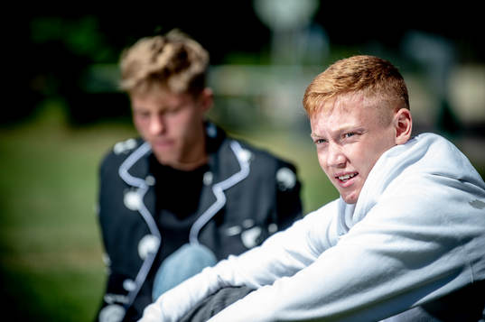 Lukas Björklund och Hugo Larsson på Sandskogens