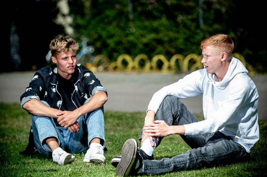 Lukas Björklund och Hugo Larsson på Sandskogens