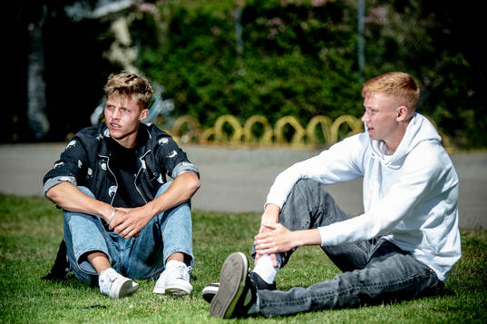 Lukas Björklund och Hugo Larsson på Sandskogens