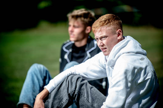 Lukas Björklund och Hugo Larsson på Sandskogens