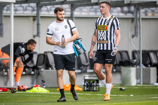 Landskronas fystränare Sebastian Ceder och Viktor Ekblom