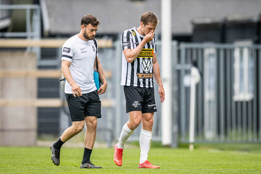 Landskronas fystränare Sebastian Ceder och Philip Andersson