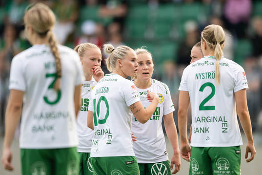 Hammarbys Emma Jansson och Ellen Gibson deppar